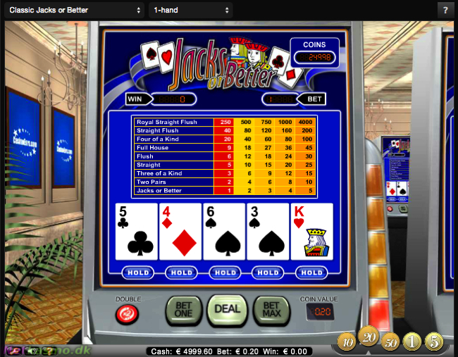 Classic Jacks or Better Video Poker