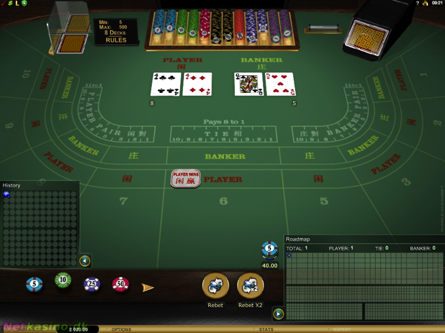 baccarat gold fra Microgaming