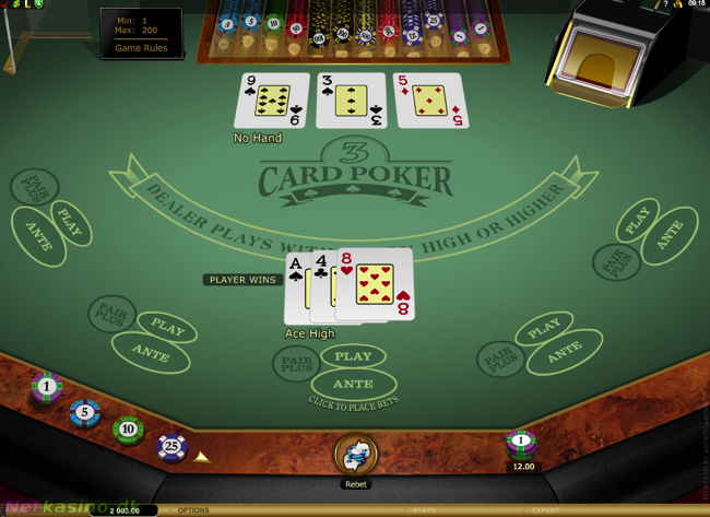 3 card poker gold