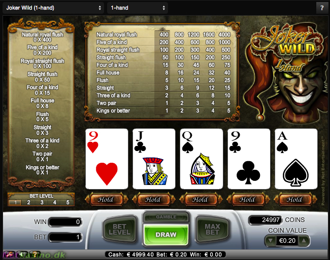 Joker Wild Video Poker